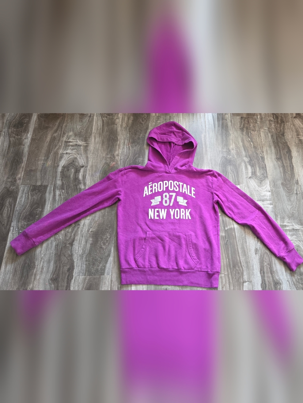 Aeropostale Magenta/New Pink Logo Hoodie